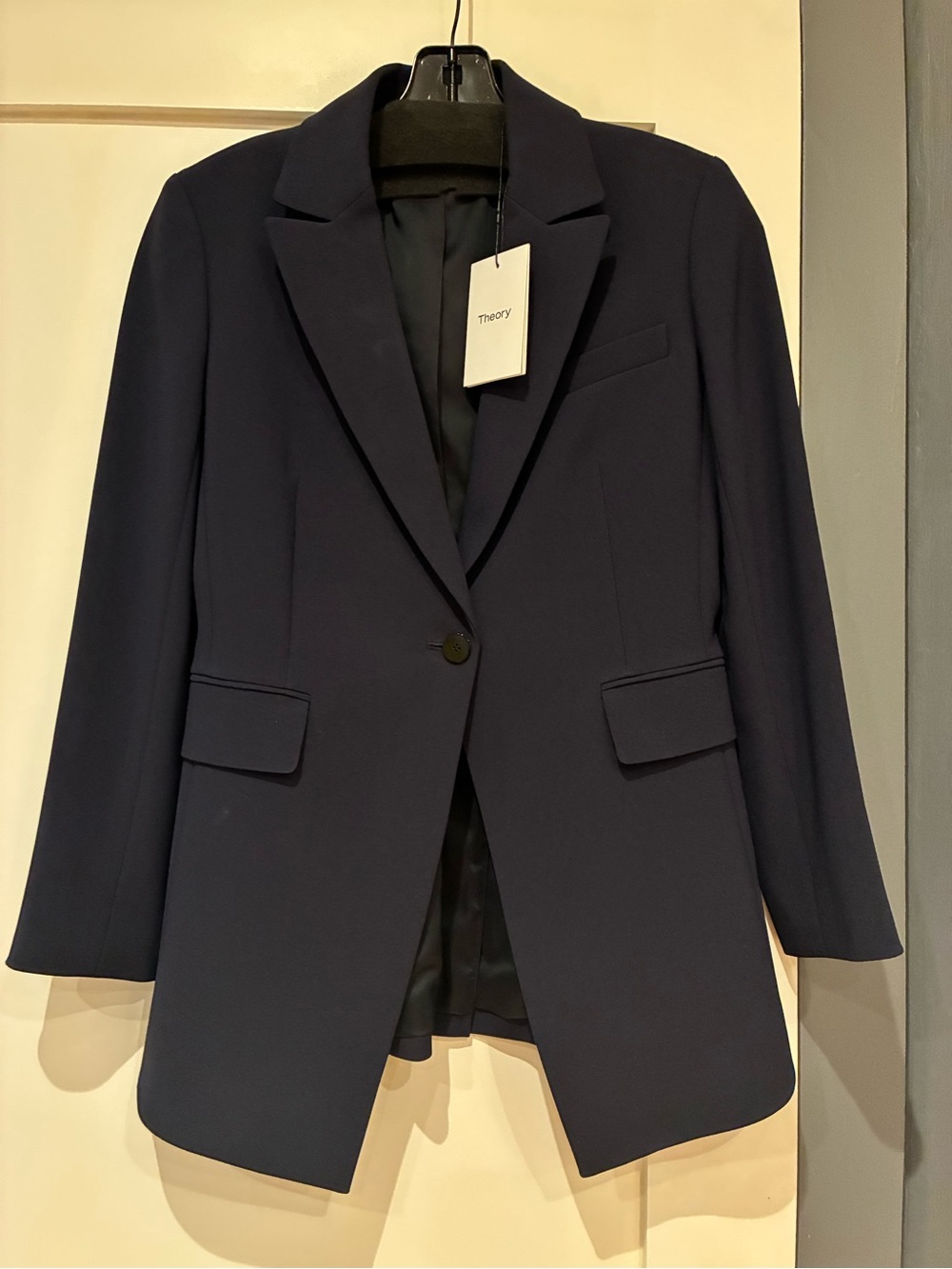 Theory Blazer Crepe Navy NWT